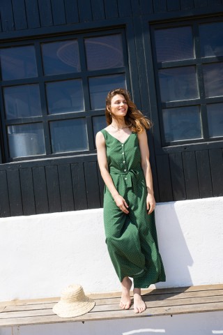 Mono verde con puntitos blancos- Colección SusiSweetdress