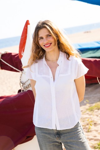 Camisa vintage blanca con bordado - Ropa mujer SusiSweetdress