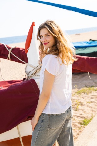 Camisa vintage blanca con bordado - Ropa mujer SusiSweetdress