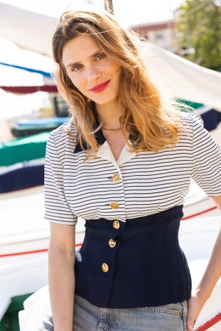 Camisa vintage marinera- Ropa mujer SusiSweetdress
