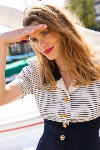 Camisa vintage marinera- Ropa mujer SusiSweetdress