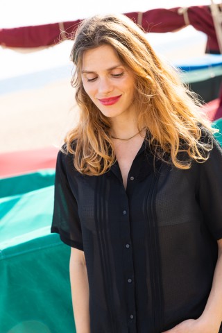 Camisa vintage única negra- Ropa mujer SusiSweetdress