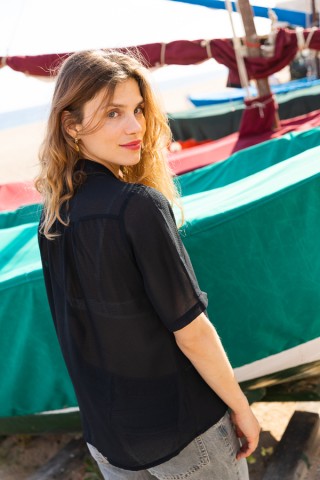 Camisa vintage única negra- Ropa mujer SusiSweetdress