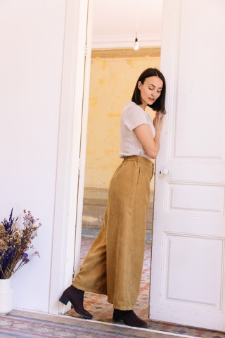 Pantalón palazzo ocre - Ropa SusiSweetdress
