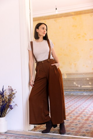Pantalón palazzo ocre - Ropa SusiSweetdress
