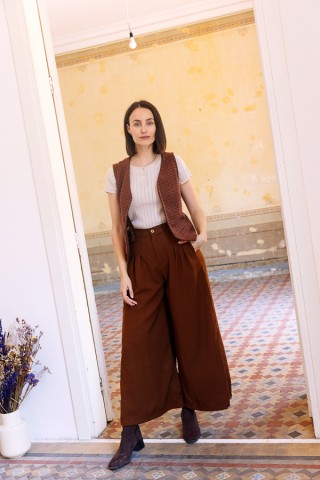 Pantalón palazzo ocre - Ropa SusiSweetdress