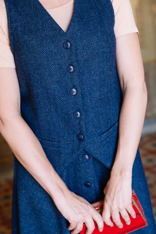 Chaleco de espiga en tonos azules- Ropa SusiSweetdress
