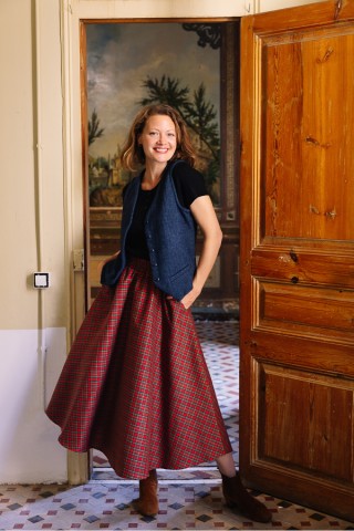 Chaleco de espiga en tonos azules- Ropa SusiSweetdress
