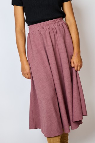 Falda maxi larga rosa viejo  con bolsillos- Ropa mujer SusiSweetdress
