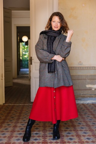 Blazer vichy gris y colores-Ropa mujer SusiSweetdress