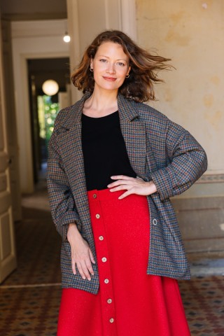 Blazer vichy gris y colores-Ropa mujer SusiSweetdress