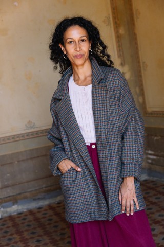 Blazer vichy gris y colores-Ropa mujer SusiSweetdress