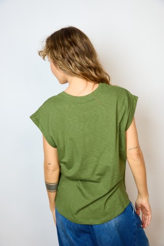 Camiseta SusiSweetdress verde kaki- Ropa mujer SusiSweetdress
