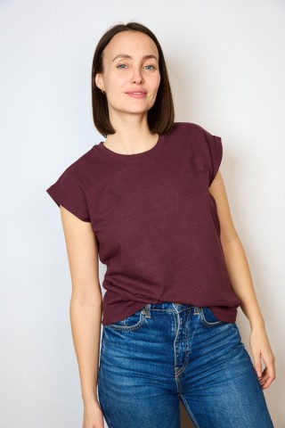 Camiseta SusiSweetdress color berenjena- Ropa mujer SusiSweetdress