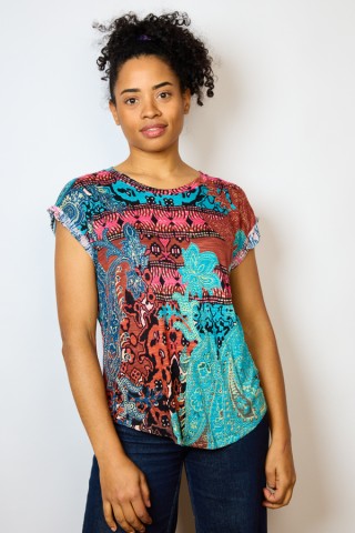 Camiseta SusiSweetdress estampado colorido- Ropa mujer SusiSweetdress