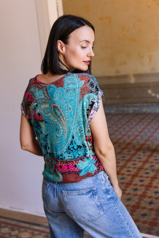 Camiseta SusiSweetdress estampado colorido- Ropa mujer SusiSweetdress