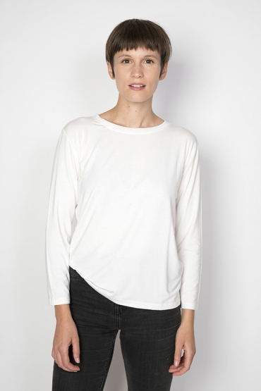 Camiseta SusiSweetdress blanca manga larga- Ropa mujer SusiSweetdress