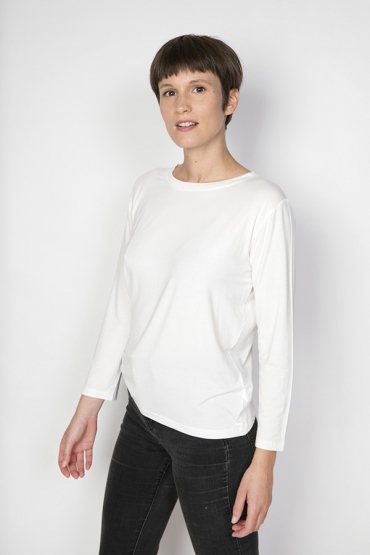 Camiseta SusiSweetdress blanca manga larga- Ropa mujer SusiSweetdress