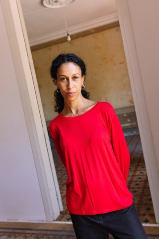 Camiseta SusiSweetdress roja manga larga- Ropa mujer SusiSweetdress