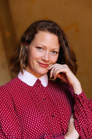 Camisa vintage roja con puntitos blancos- Ropa mujer SusiSweetdress