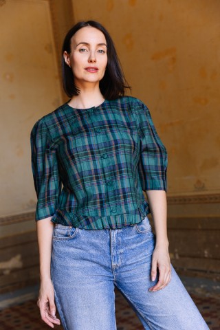 Camisa vintage a cuadros verdes- Ropa mujer SusiSweetdress