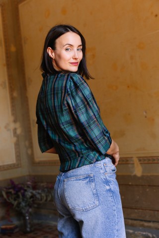 Camisa vintage a cuadros verdes- Ropa mujer SusiSweetdress