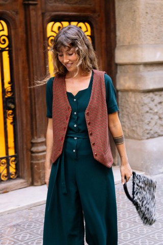 Mono verde oscuro manga corta- Colección SusiSweetdress