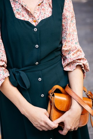Vestid verde bosque con tirantes- Colección SusiSweetdress