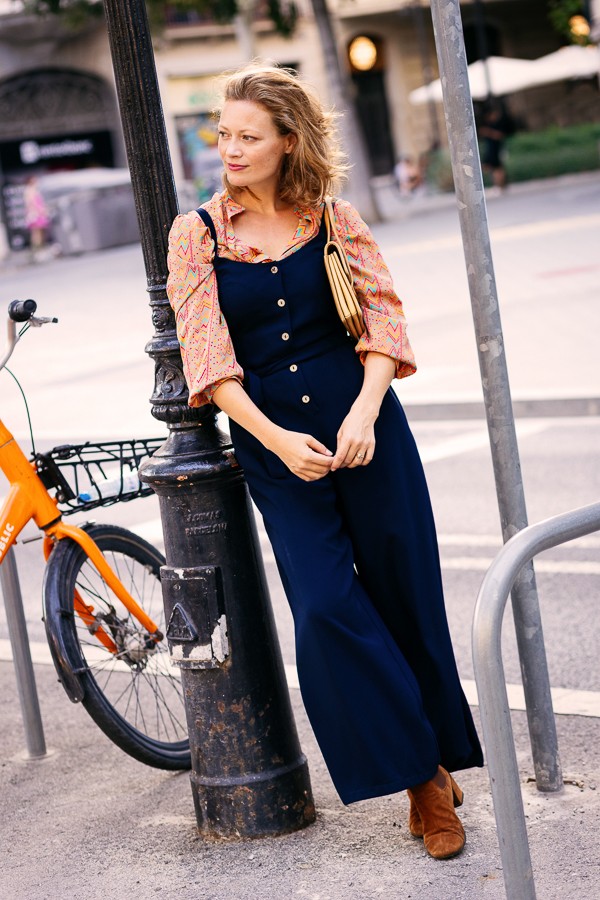 Mono azul marino tirantes- Colección SusiSweetdress