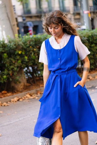 Vestid largo azul mar- Colección SusiSweetdress