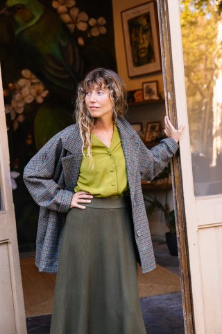 Blazer vichy gris y colores-Ropa mujer SusiSweetdress