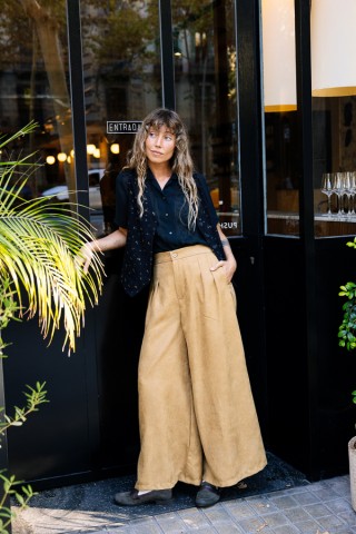 Pantalón palazzo ocre - Ropa SusiSweetdress