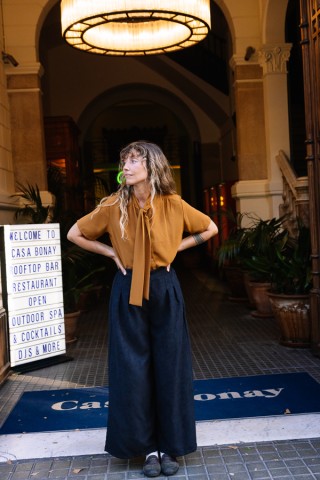 Pantalón palazzo negro - Ropa SusiSweetdress