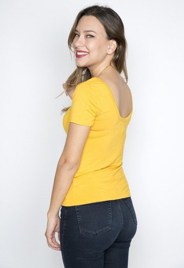 Camiseta básica SusiSweetdress amarillo