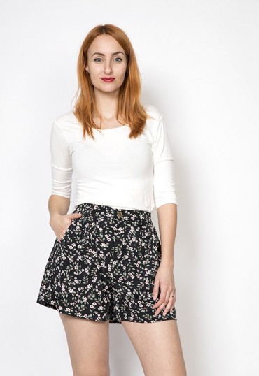 Short de traje de baño color negro |Samia.cl Tamaño M Color NEGRO