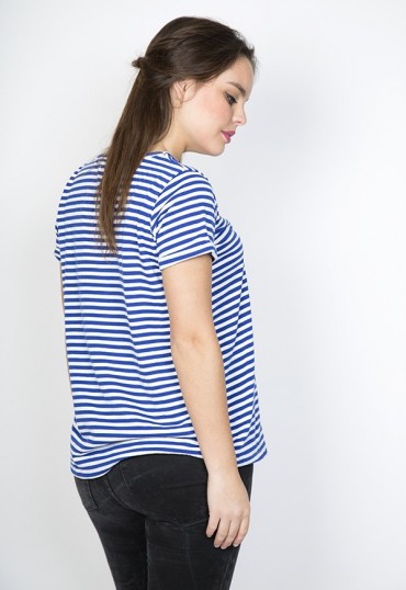 Camiseta SusiSweetdress con rayas blancas y azules